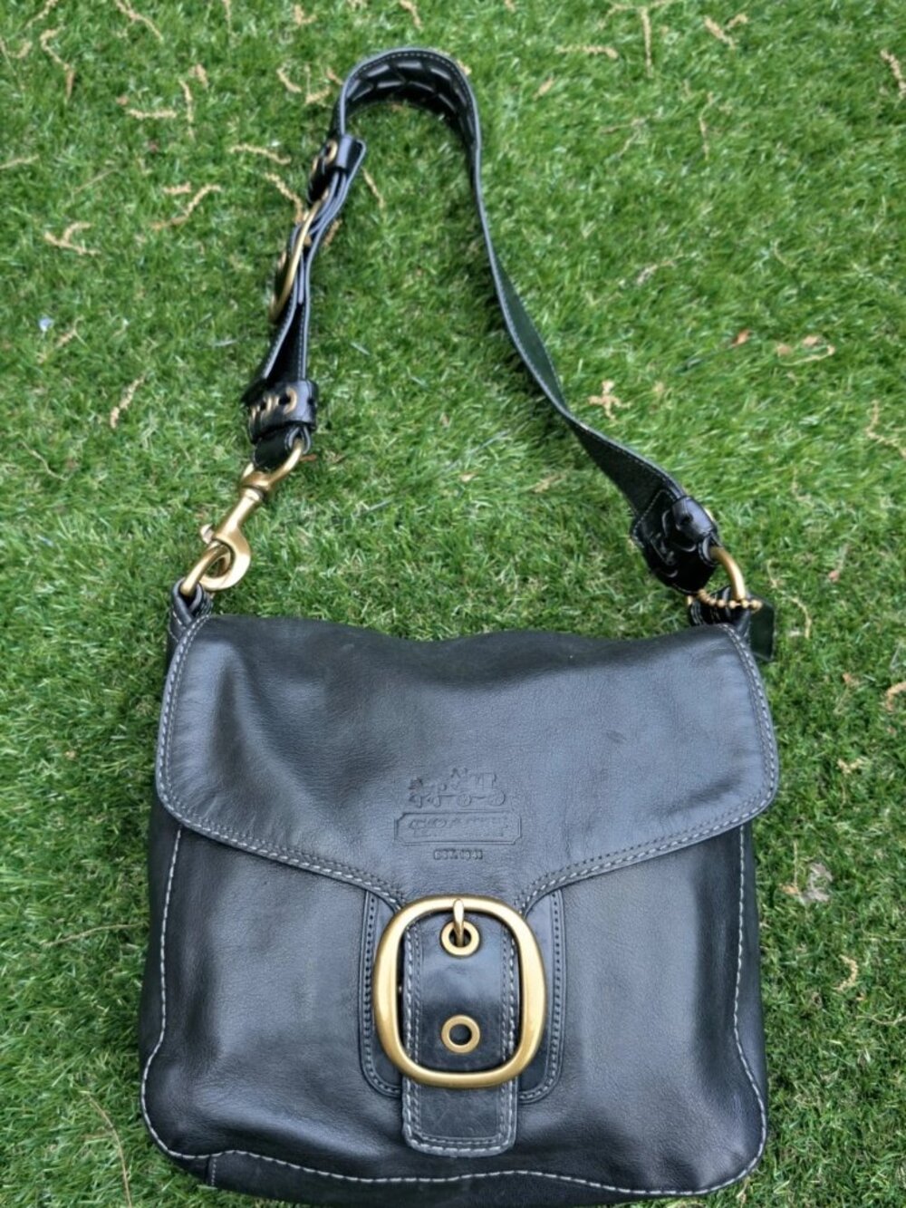Vintage Coach Bleeker Legacy Tattersall Flap Shoulder Bag